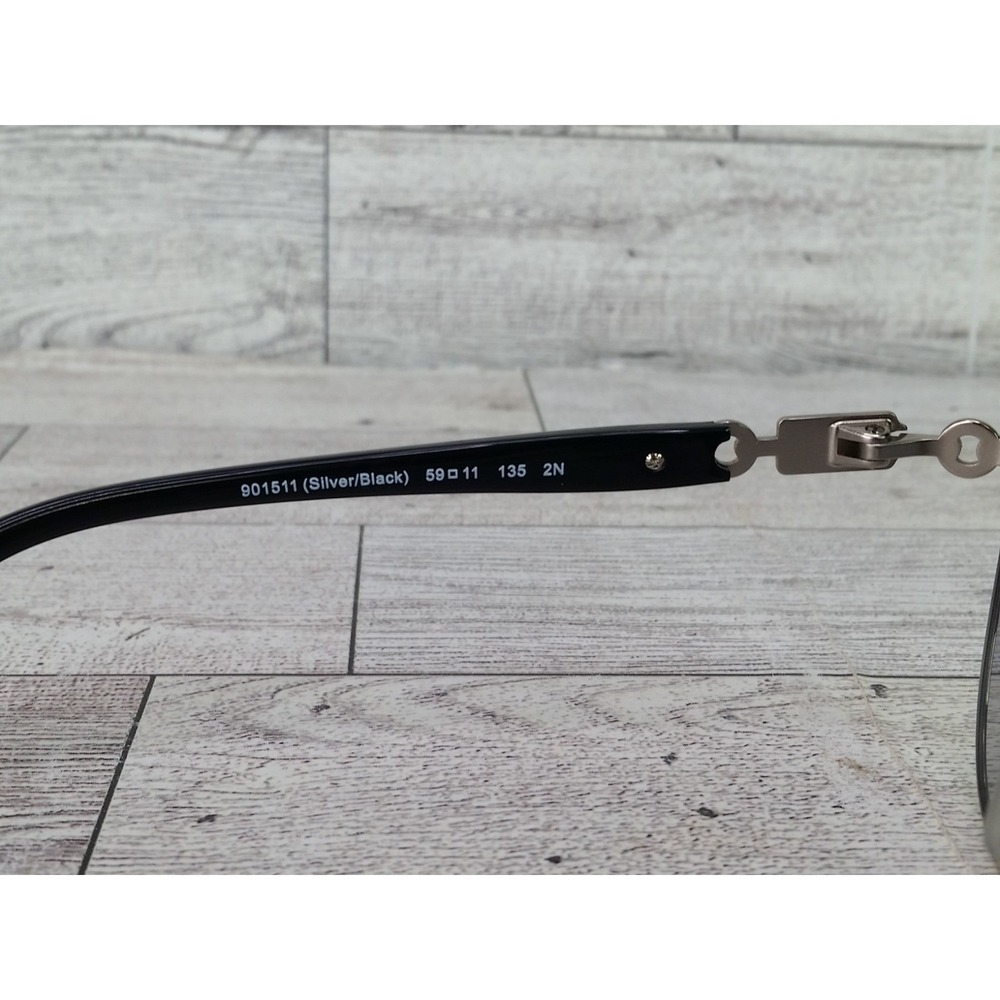 Coach Sunglasses 901511 black/silver Aviator 58-11 135 2N HC 7059 L138 Glasses - Picture 4 of 11